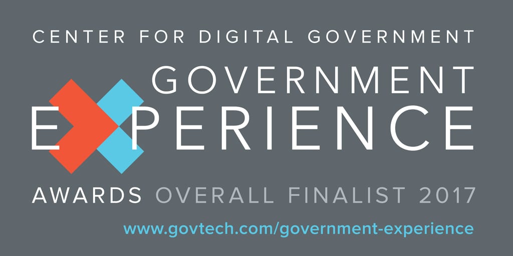 Inaugural Government Experience Award Finalist for 2017