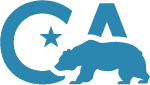 Official CA.gov logo in a monochromatic blue core brand color.